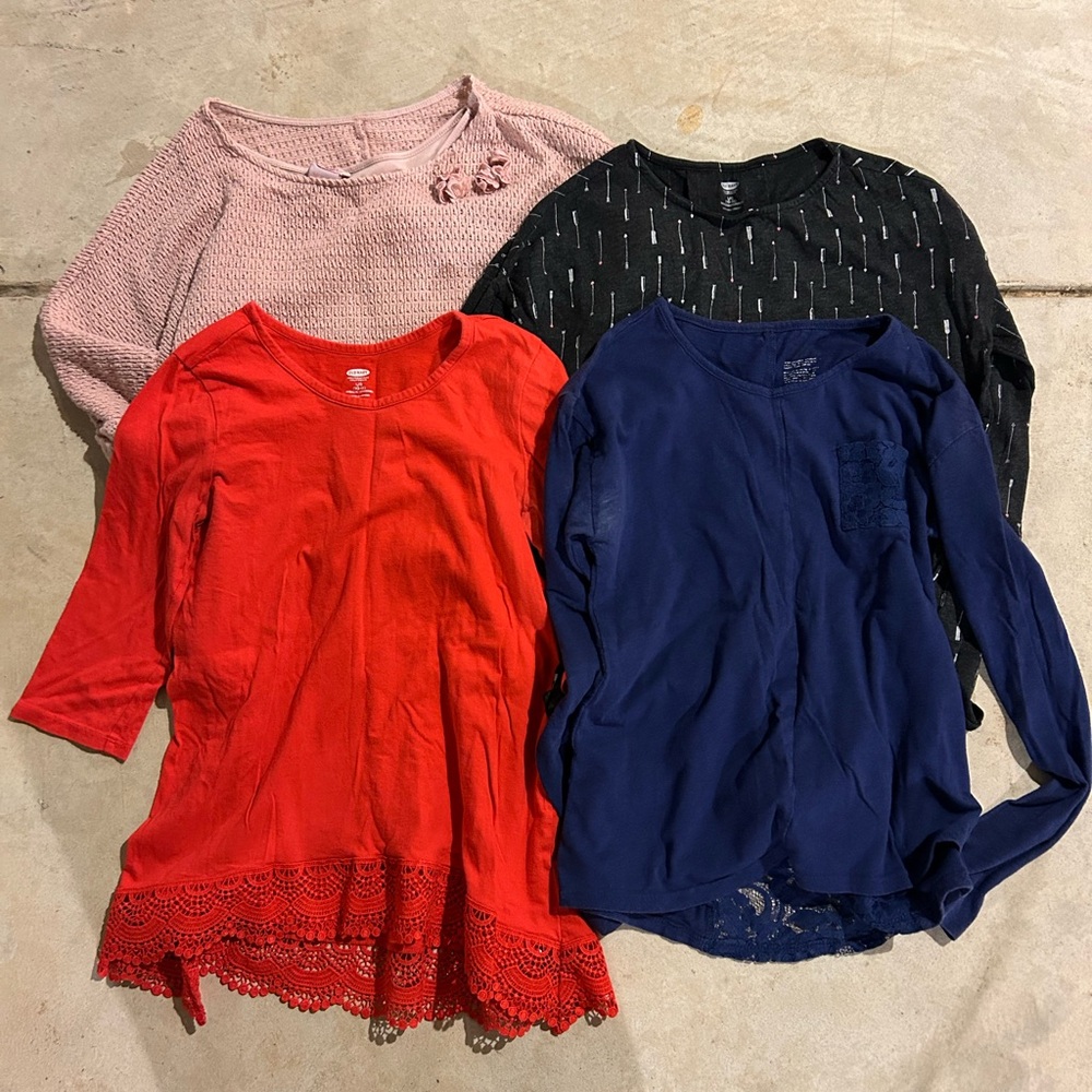 Women's Mixed Long Sleeve Tops - Red, Pink, Black, Blue